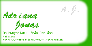 adriana jonas business card